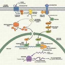 MAPK signaling cascade figure created with AI